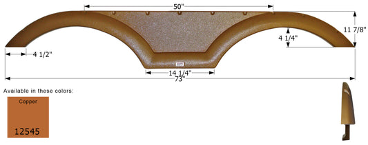 Coachmen Tandem Fender Skirt FS2545 - Copper  ICON 12545
