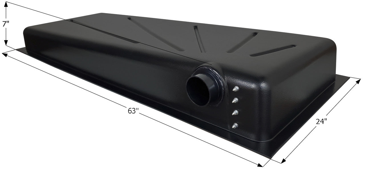 Holding Tank Left Side Drain HT293SD - 28 Gal. - 63" x 24" x 7" - ICON #12583