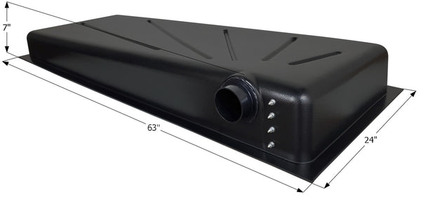 Holding Tank Left Side Drain HT293SD - 28 Gal. - 63" x 24" x 7" - ICON #12583
