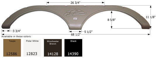 Heartland Tandem Fender Skirt FS2586 - ICON  (4 colors - 14128, 12586, 12823, 14390)