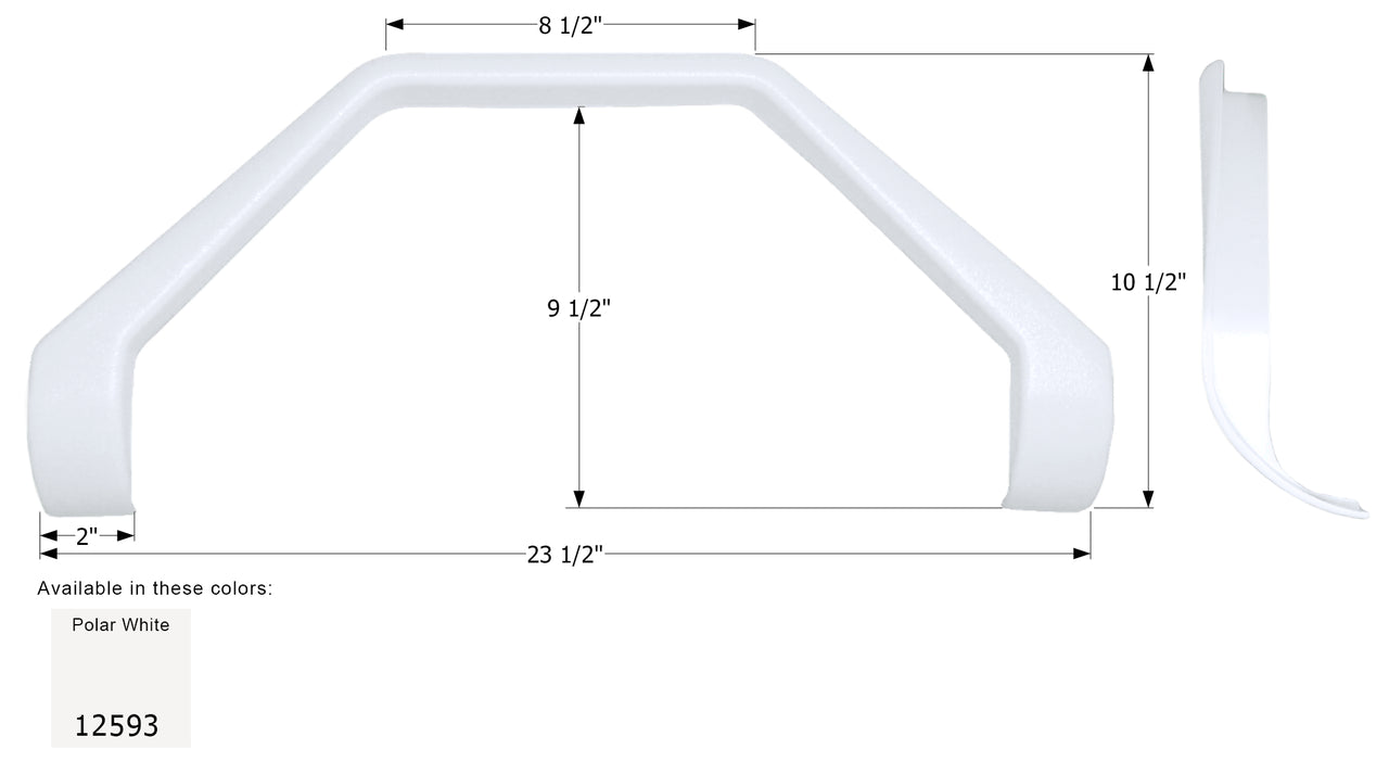 Jayco Single Fender Skirt FS2593 - Polar White  ICON 12593
