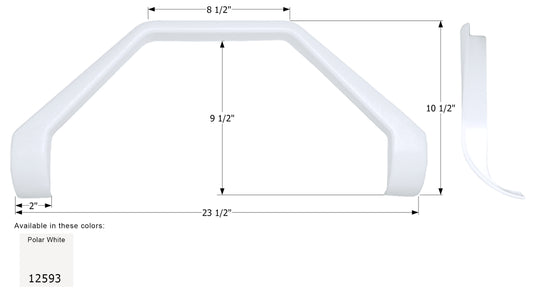 Jayco Single Fender Skirt FS2593 - Polar White  ICON 12593