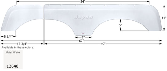 Jayco Tandem Fender Skirt FS2640 - Polar White  ICON 12640