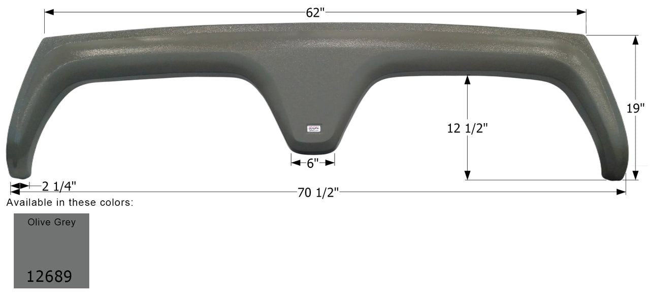 Coachmen Tandem Fender Skirt FS2689 - Olive Grey  ICON 12689