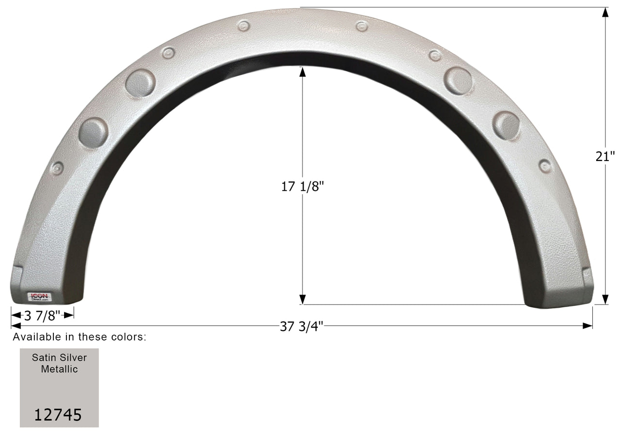 Coachmen Single Fender Skirt FS2745 - Satin Silver Metallic  ICON 12745