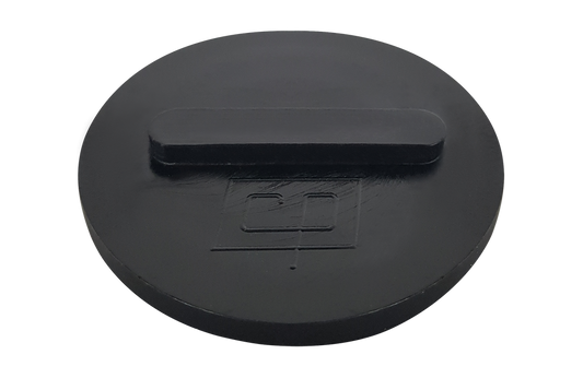 Holding Tank Fitting - 1.9" OD/1.4" Pilot Spin Weld Patch - Black - ICON #12794