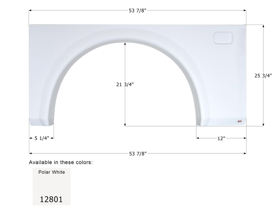Coachmen Class A Single Axle Fender Skirt FS2801 Polar White - ICON 12801
