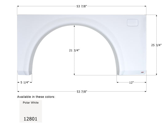 Coachmen Class A Single Axle Fender Skirt FS2801 Polar White - ICON 12801