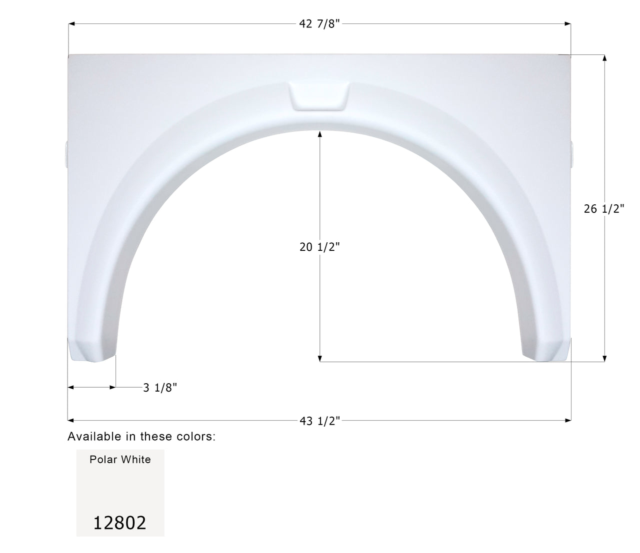 Coachmen Class A Single Axle Fender Skirt FS2802 Polar White - ICON 12802