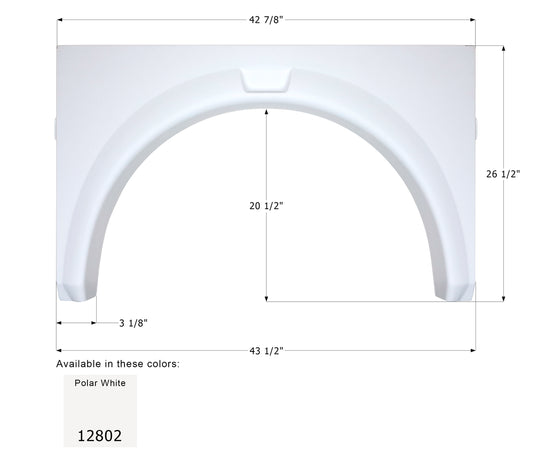 Coachmen Class A Single Axle Fender Skirt FS2802 Polar White - ICON 12802