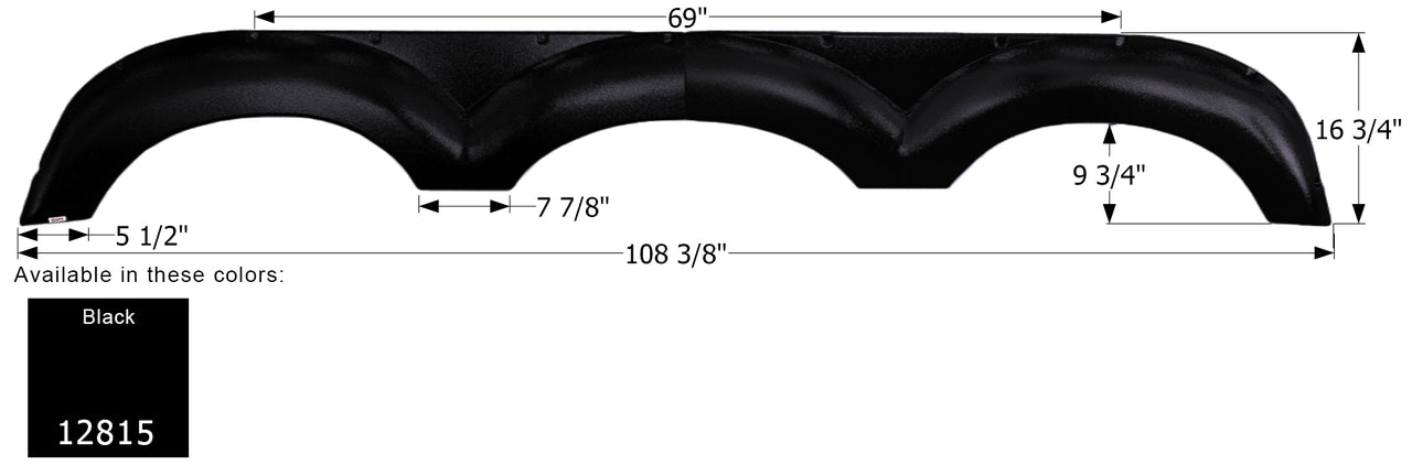 Forest River Triple Axle Fender Skirt FS2815 - Black  ICON 12815