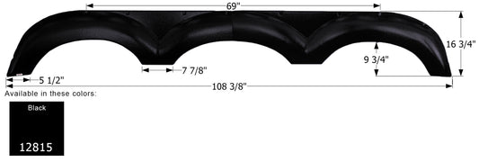 Forest River Triple Axle Fender Skirt FS2815 - Black  ICON 12815