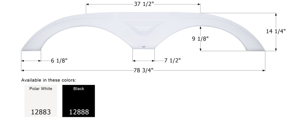 Dutchmen Tandem Fender Skirt FS2883 - ICON  (2 colors)