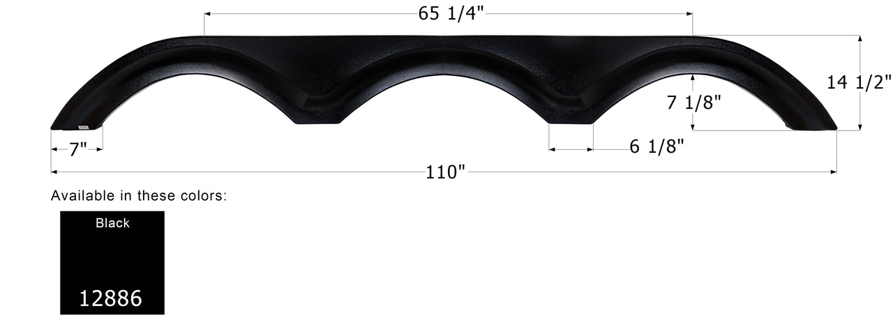 KZ Triple Axle Fender Skirt FS2886 - ICON 12886