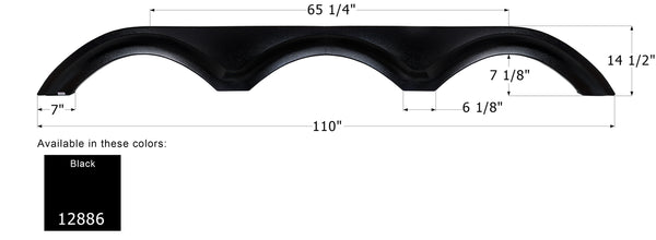 KZ Triple Axle Fender Skirt FS2886 - ICON 12886