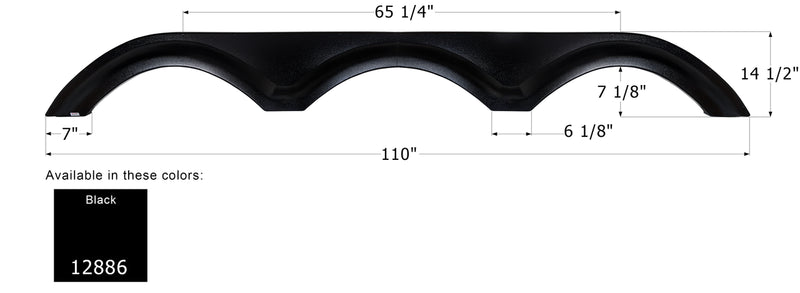 KZ Triple Axle Fender Skirt FS2886 - ICON 12886