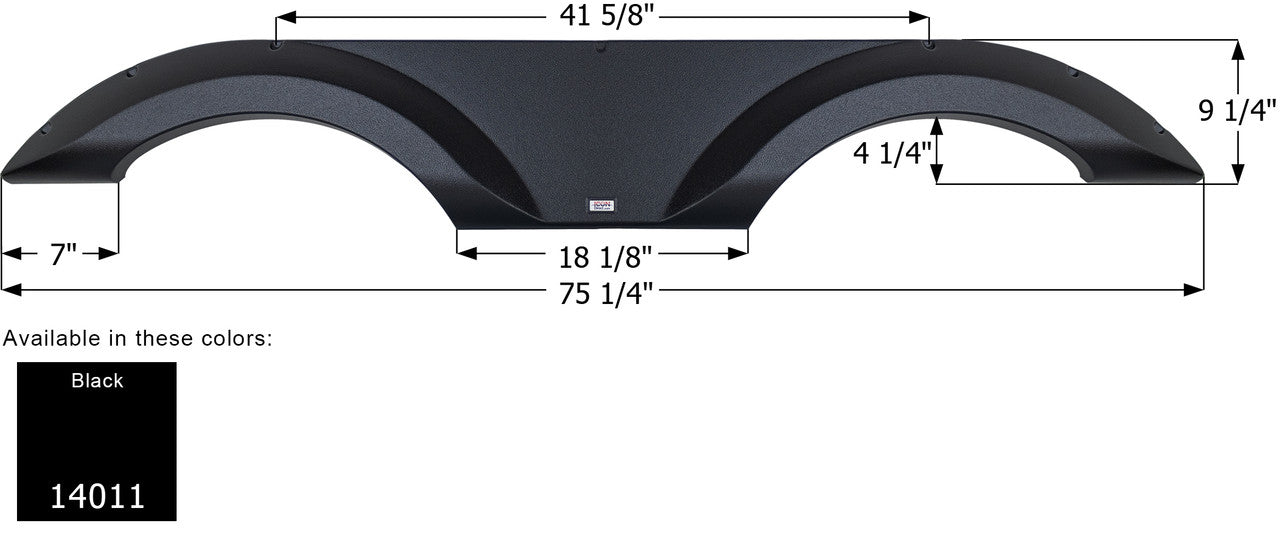 Jayco Tandem Fender Skirt FS4011 - Black  ICON 14011