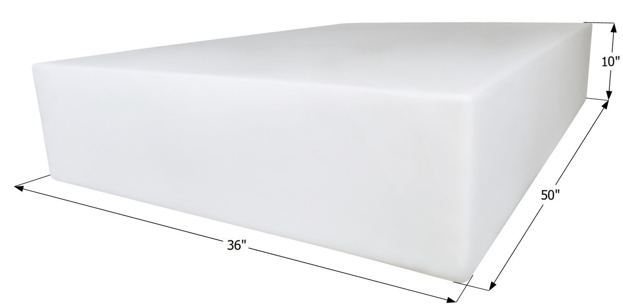 Fresh Water Tank WT3555 - 75 Gal. - 50" x 36" x 10"  - Blank Tank - ICON #14057