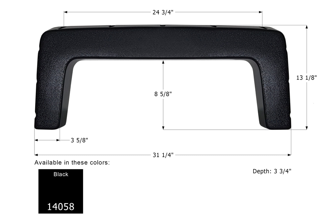 ICON Single Fender Skirt FS4058 - Black  ICON 14058