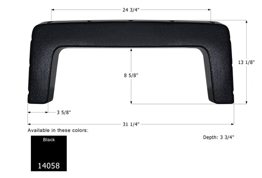ICON Single Fender Skirt FS4058 - Black  ICON 14058