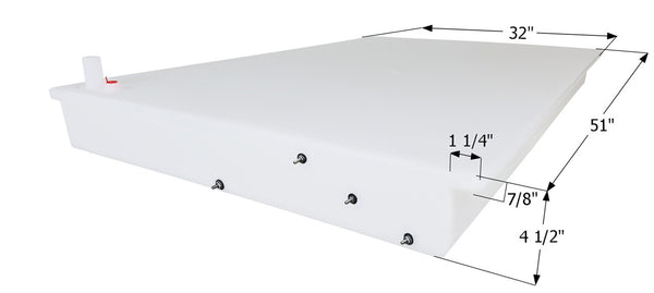 Fresh Water Tank WT1239 - 26 Gal. - 51" x 32" x 4 1/2" - Starcraft # 0229647 - ICON #14095