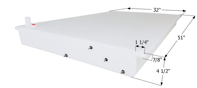 Fresh Water Tank WT1239 - 26 Gal. - 51" x 32" x 4 1/2" - Starcraft # 0229647 - ICON #14095