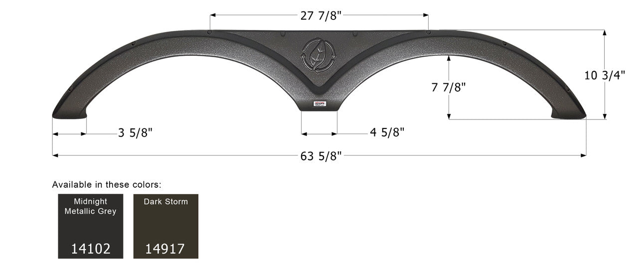 Evergreen Tandem Fender Skirt FS4102 - ICON  (2 colors)