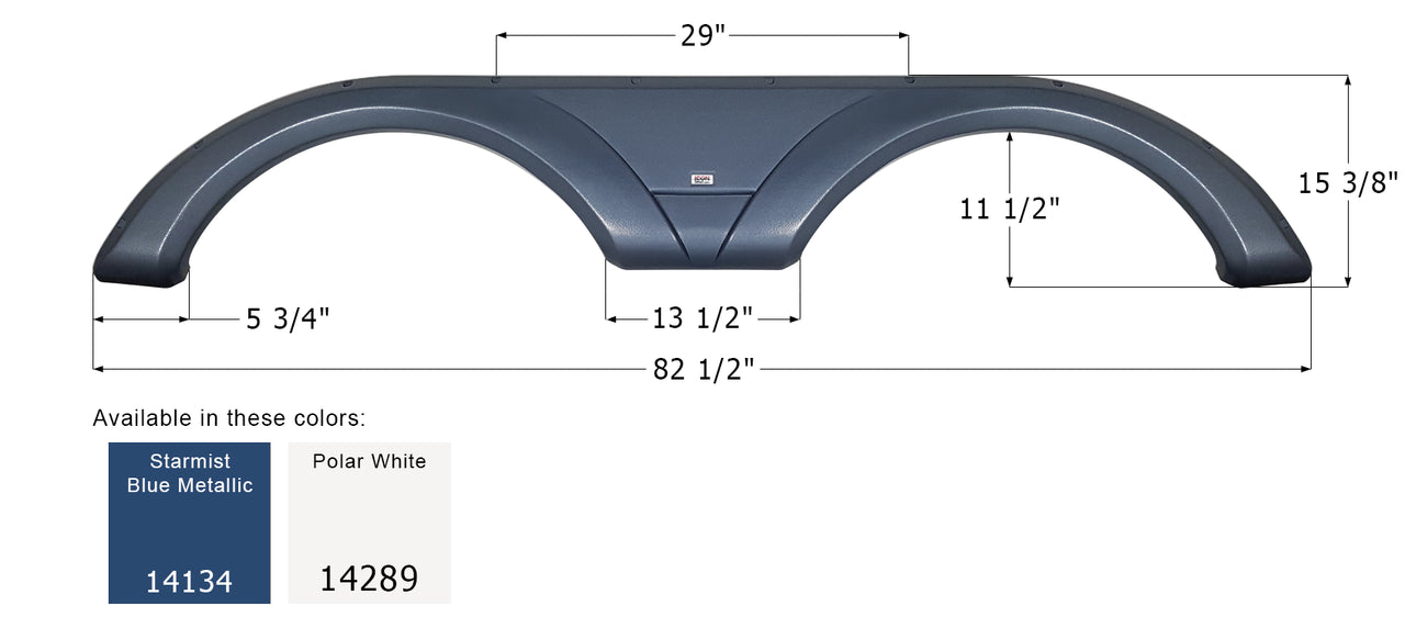 Dutchmen Tandem Fender Skirt FS4134 - ICON  (2 colors)
