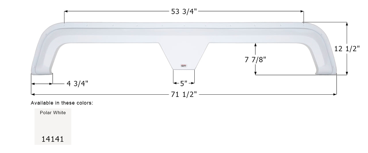 Holiday Rambler Tandem Fender Skirt FS4141 - Polar White  ICON 14141