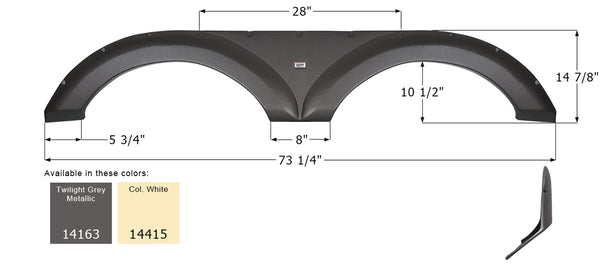 Forest River Tandem Fender Skirt FS4163 - ICON