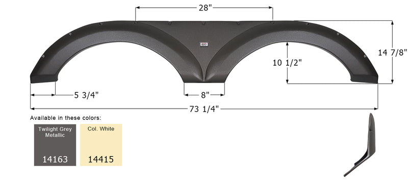 Forest River Tandem Fender Skirt FS4163 - ICON