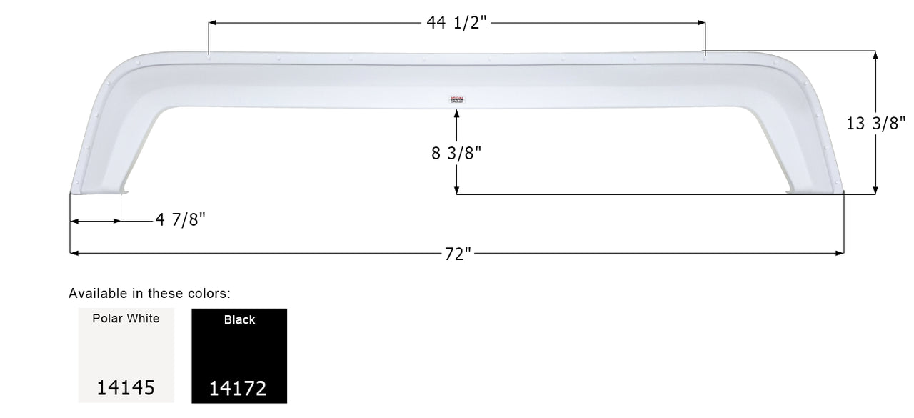 Forest River Tandem Fender Skirt FS4145 - Black - ICON 14172