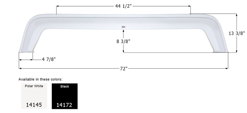 Forest River Tandem Fender Skirt FS4145 - Black - ICON 14172