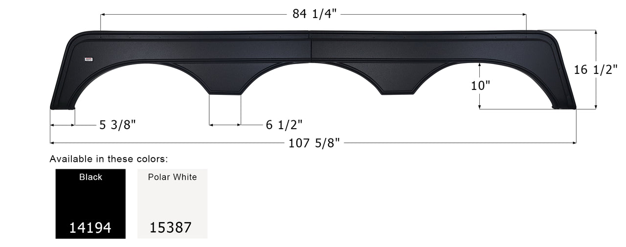 Forest River Triple Axle Fender Skirt FS4194 - ICON  (2 colors)