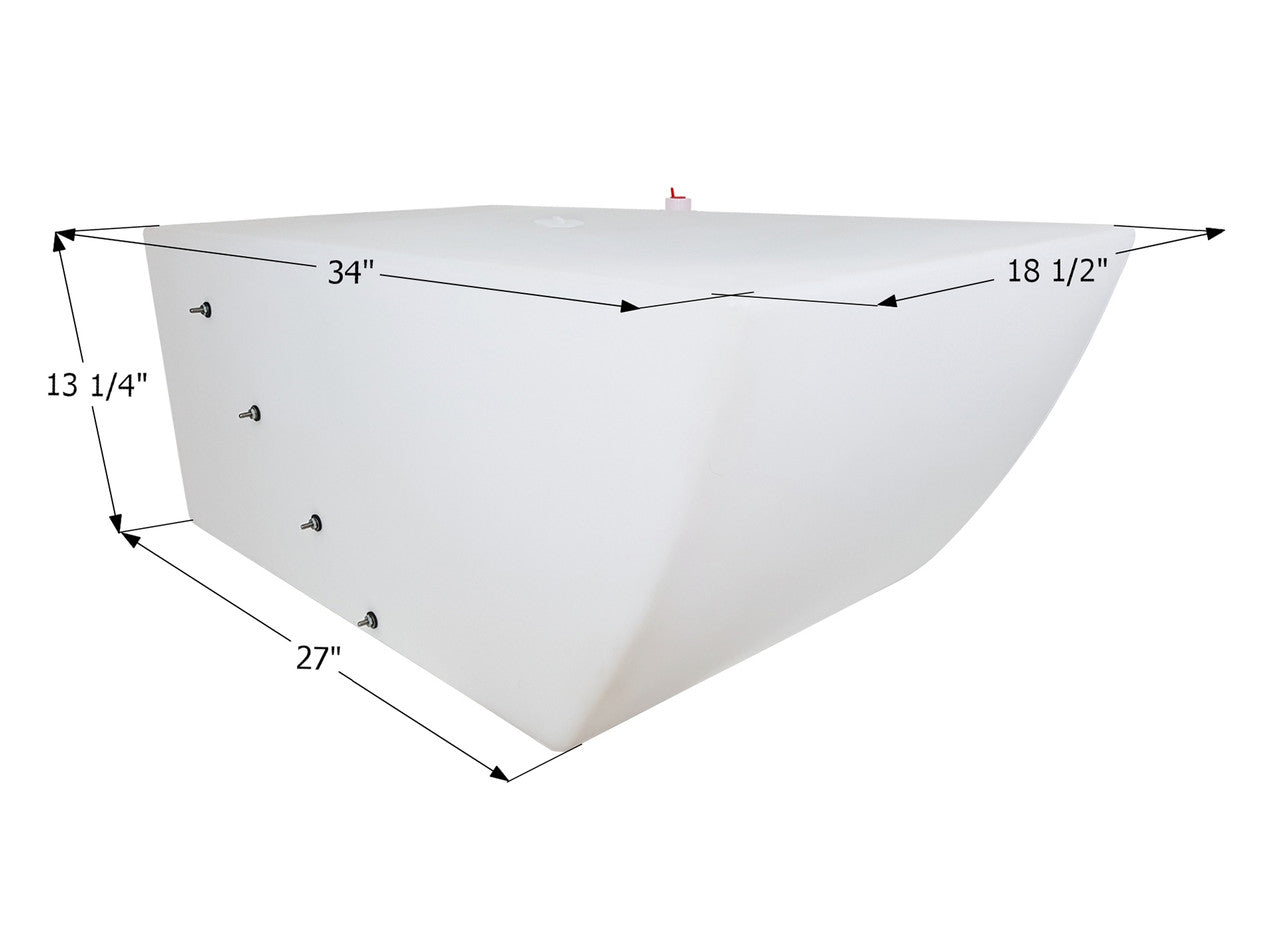 Fresh Water Tank WT3613/0260384 - 31 Gal. - 34" x 18 1/2" x 13 1/4"- ICON #14205