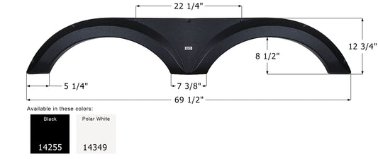 Jayco Tandem Fender Skirt FS4255 - ICON  (2 colors - 14255, 14349)