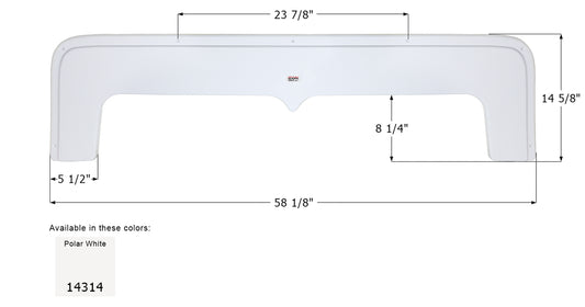 Aliner Tandem Axle Fender Skirt FS4314 - Polar White - ICON 14314