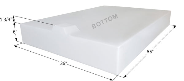Fresh Water Tank WT1500 - 49 Gal. - 55" x 36" x 6" (with built in sump) - ICON #14322