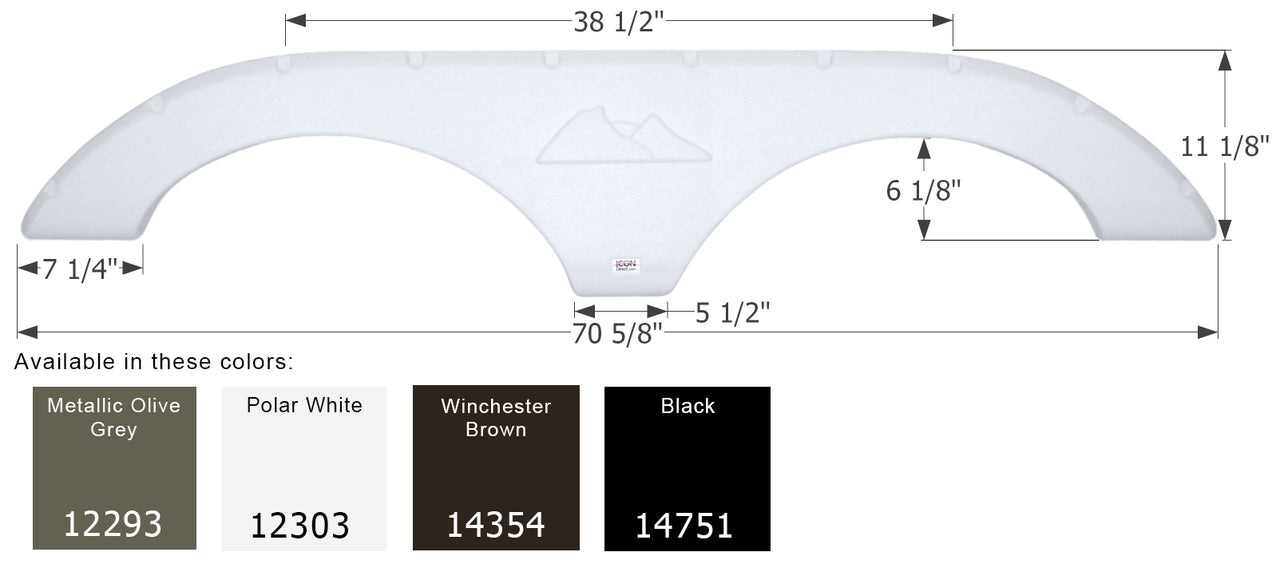Keystone Tandem Fender Skirt FS2293 - ICON  (5 colors)