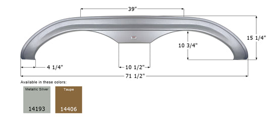 Holiday Rambler 5th Wheel Travel Trailer Fender Skirt FS4193 - ICON  (2 colors - 14193, 14406)