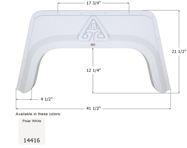 Glendale Single Axle Fender Skirt FS4416 - ICON 14416