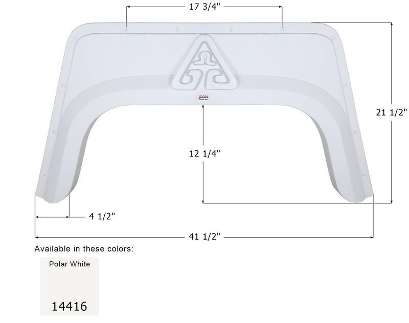 Glendale Single Axle Fender Skirt FS4416 - ICON 14416