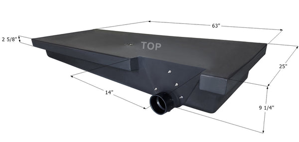 Holding Tank Side Drain H3595RH/0225225 - 39 Gal. - 63" x 25" x 9 1/4" - Jayco - ICON #14428