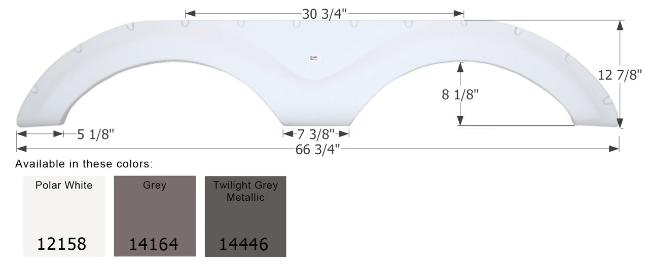 Cruiser 5th Wheel Travel Trailer Fender Skirt FS2158 - ICON  (3 colors)