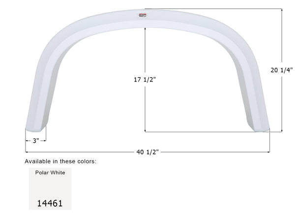 Four Winds Single Axle Fender Skirt FS4461 - ICON 14461