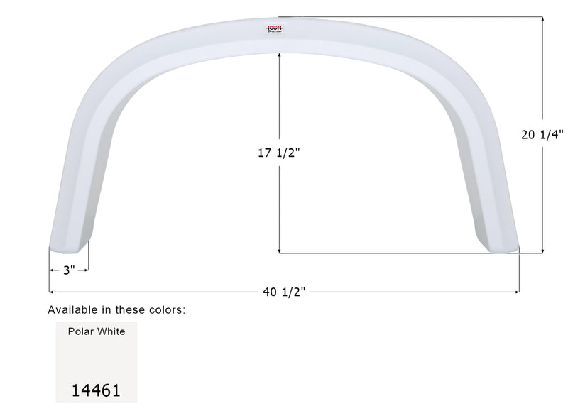 Four Winds Single Axle Fender Skirt FS4461 - ICON 14461