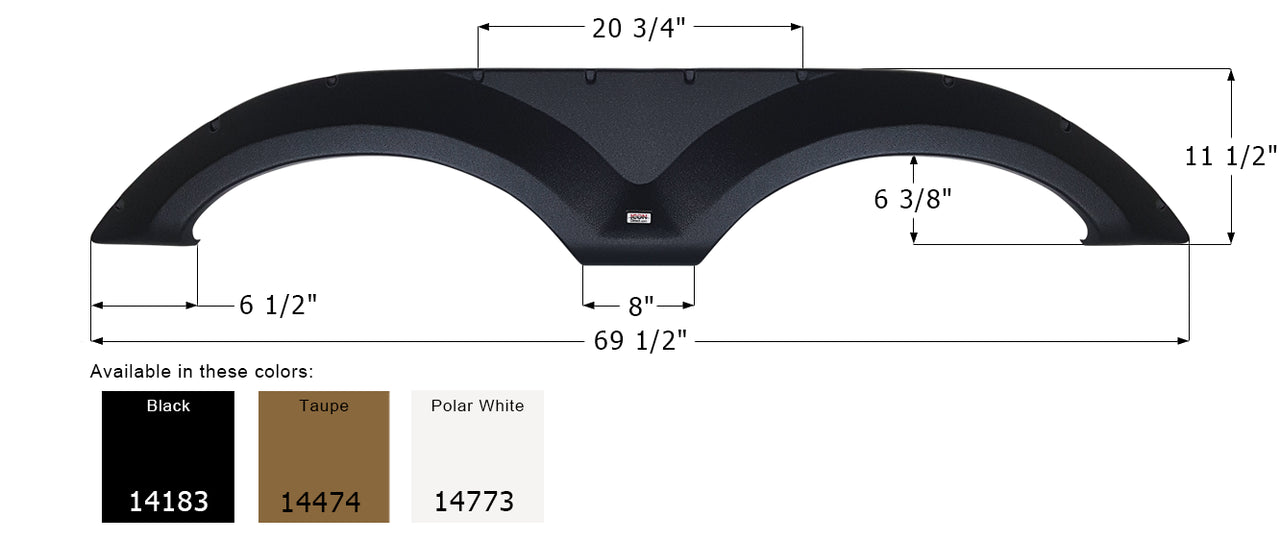 Forest River Tandem Fender Skirt FS4183 - ICON  (3 colors)