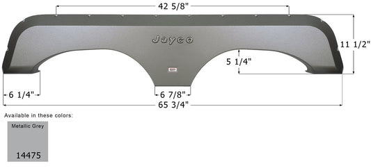 Jayco Tandem Fender Skirt FS4475 - Metallic Grey   ICON 14475