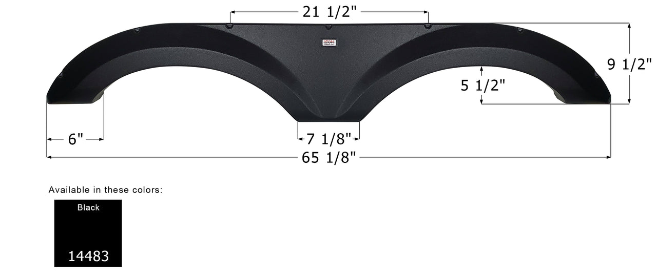 Jayco Tandem Fender Skirt FS4483 - Black   ICON 14483