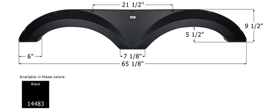 Jayco Tandem Fender Skirt FS4483 - Black   ICON 14483